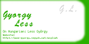 gyorgy less business card